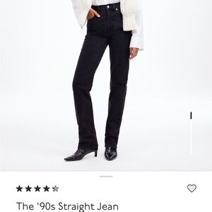 Madewell Black Straight Leg Jeans High-Rise Classic